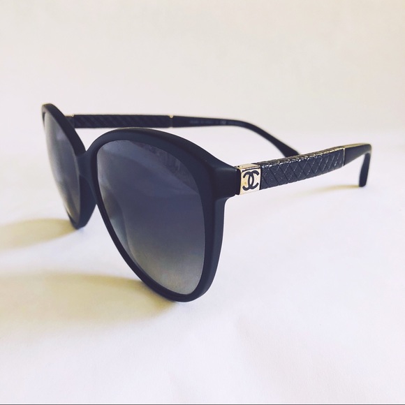 CHANEL Accessories - ❌SOLD❌CHANEL 5225Q CATEYE LEATHER TRIM SUNGLASSES